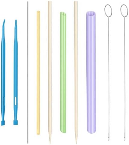 10PCS Tube Turner Sewing Tool Set, Point Loop Turner Needle Threader for Sewing Drawstring DIY Crafting, Multifunctional Fabric Turning Essentials & Must Haves