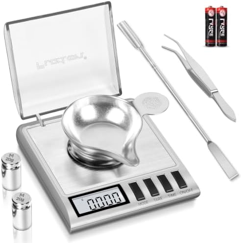 Fuzion Digital Milligram Scale, 50g/0.001g Powder Scale with 6 Accessories