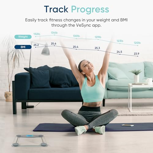 Etekcity Bluetooth Bathroom Scale for Body Weight and BMI, 400 Pounds