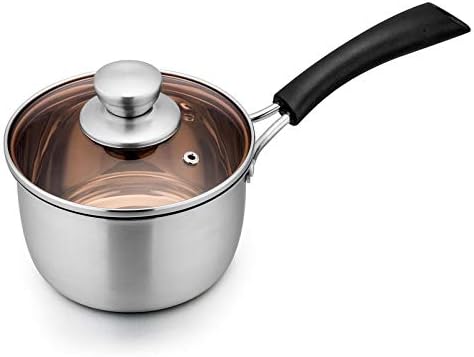 TeamFar 1 Quart Saucepan, Stainless Steel Saucepan with Lid