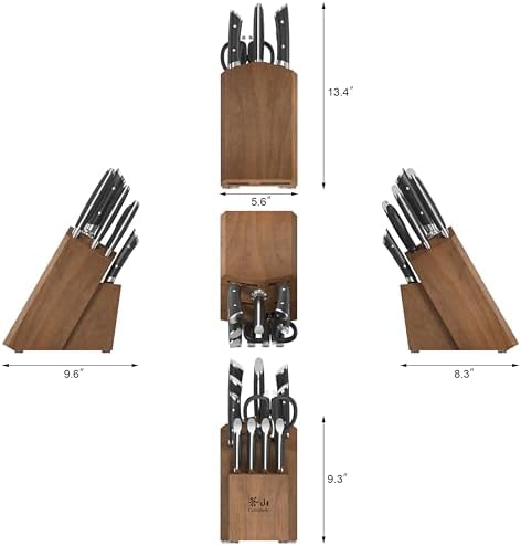 Cangshan HELENA Series German Steel Forged Knife Block Set (12-Piece, Black), Oprah's Favorite Things 2023