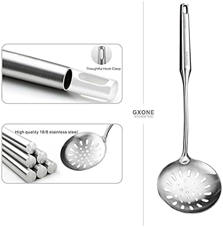 Slotted Spoon,Strainer Skimmer Ladle for Cooking and Frying,15.8Inch