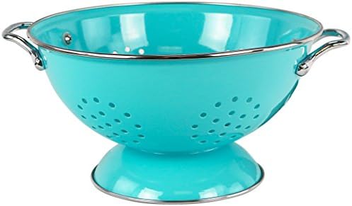 Reston Lloyd Calypso Basics Powder Coated Enameled Colander, 3-Quart, Turquoise