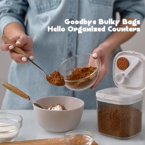 LivLab Mker Airtight Brown Sugar Container with Magnetic Spoon & Keeper