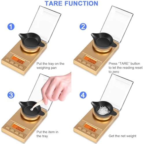 Fuzion Digital Milligram Scale 50g/0.001g, Powder Scale 6-in-1 Kit
