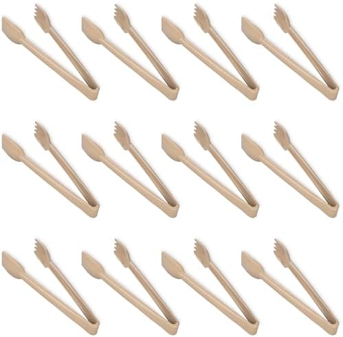 Carlisle FoodService Products 460606 Carly Salad Tong, 6" Salad Tong, Beige (12 Pack)