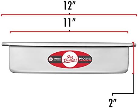Fat Daddio's POB-11152 Anodized Aluminum Sheet Cake Pan, 11 x 15 x 2 Inch Silver