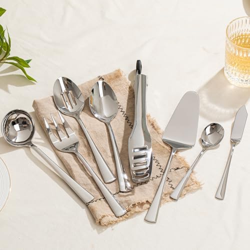 KINGSTONE 12 Piece 18/10 Serving Utensils Set, Stainless Steel Serving Set