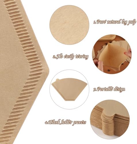 160 Count #4 Cone Coffee Filters 8-12 Cup Compatible with Ninja Maker