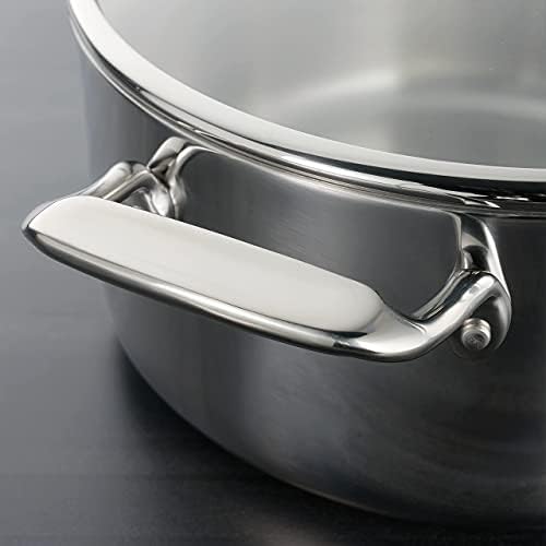 Tramontina Boston Tri-Ply Clad Stainless Steel 6-Quart Braiser Pan with Lid