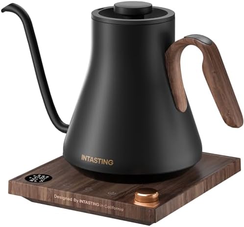 INTASTING Gooseneck Electric Kettle with ±1℉ Temperature Control, 0.9L