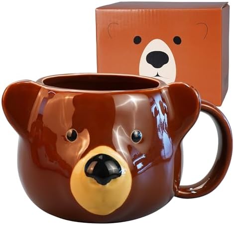 Bear Mug, Cute Ceramic Coffee Mug, 14 oz
