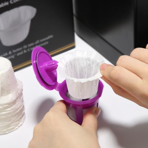 Pro Mael 200 Disposable K Cup Paper Filters for Keurig 1.0&2.0, White