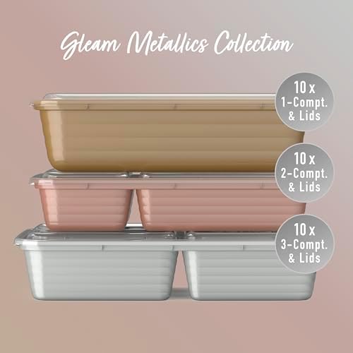 Bentgo Prep Meal Prep Kit, 1, 2 & 3-Compartment Containers, 60 Piece Set