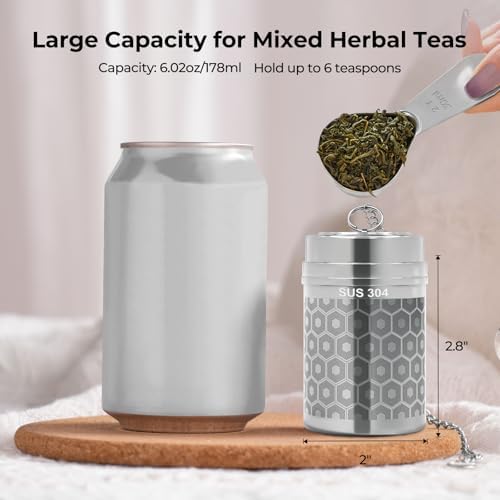Reinmoson 2 Pack Large Tea Infuser for Loose Leaf Tea & Spice Ball 2”x2.8”