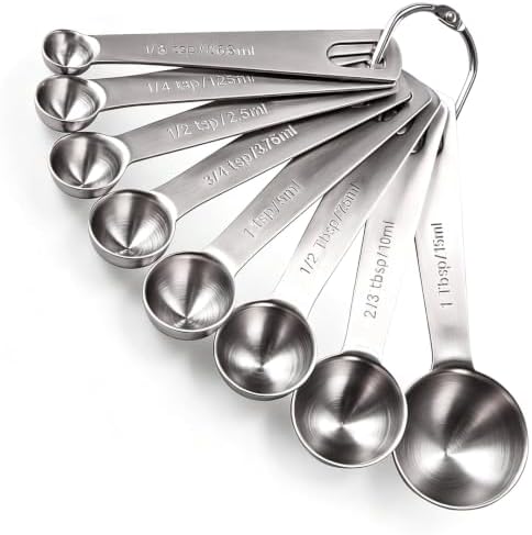 13 Pcs Measuring Spoons Tablespoon Teaspoon, Heavy Duty Metal 430