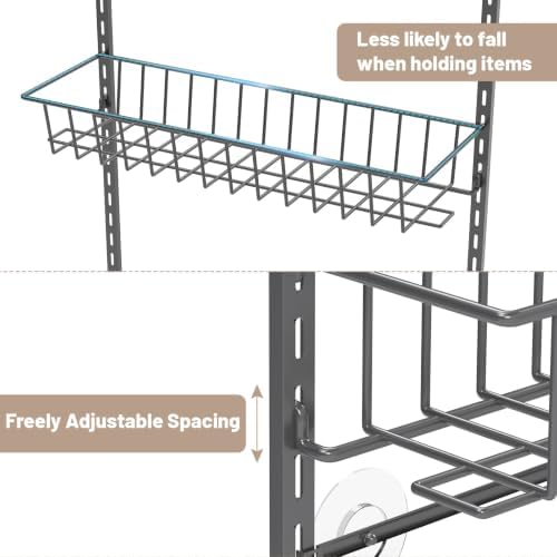 ElegantArray 8-Tier Pantry Door Organizer, Deep Gray