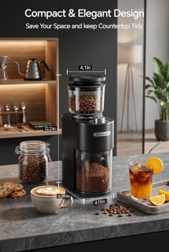 Conical Coffee Bean Grinder, 38 Precise Settings, Anti-Static