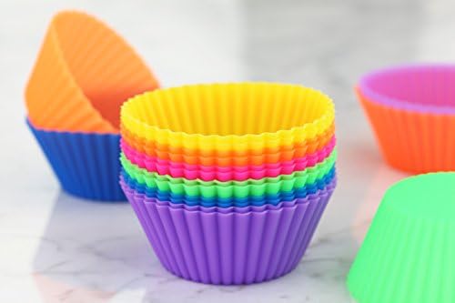 New Star Foodservice 44270 Reusable Silicone Baking Cups and Cupcake Liners, Set of 24 (Pack of 2)