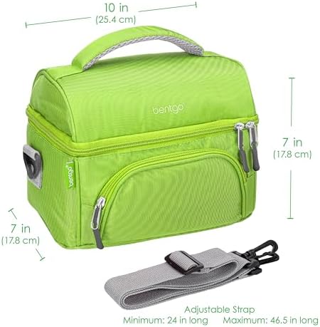 Bentgo Deluxe Insulated Lunch Bag with Adjustable Strap & Outer Pocket