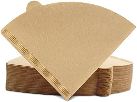 Cone Coffee Filters Size 02, 100 Count 1-4 Cups Unbleached V02 Disposable Coffee Filter Paper, Compatible with Conical Shaped Pour Over Coffee Dripper and Drip Coffee Maker