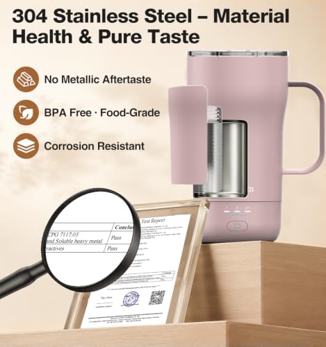 Kepwam Heated Coffee Mug T4, 16oz Smart Mug with Constant Temp Control