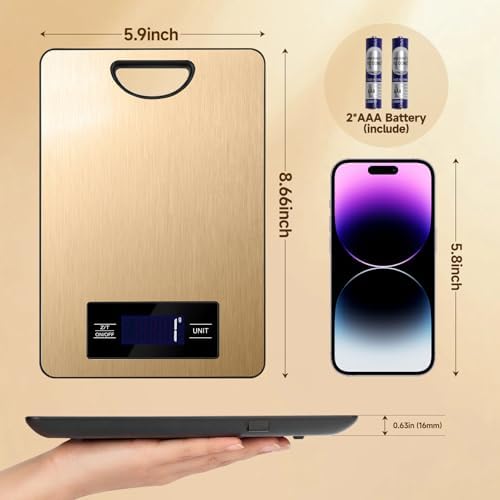 Food Scale, Digital Kitchen Scale with Hanging Loop, 11lb Baking Scale
