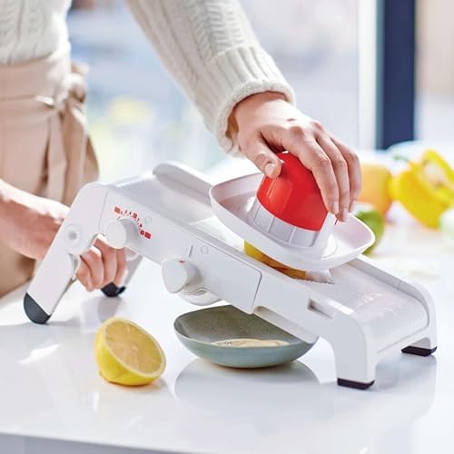 TUPPERWARE Chef Mando-Chef D202 Multi-Slicer Grater Mandolino Küchenenstar White/Red
