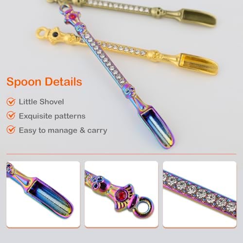 6-Pack Mini Spoons Metal Tiny Shovels 3-Inch Small Medicine Spoon