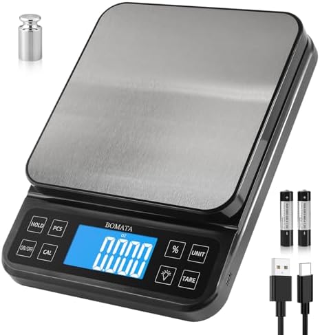 BOMATA Large Kitchen Scale 0.1g/0.001oz High Precision, 11lb Bakery Scale