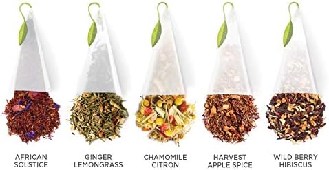 Tea Forte Tea Sampler, 20 Pyramid Infuser Bags, Premium Tea Gift Set