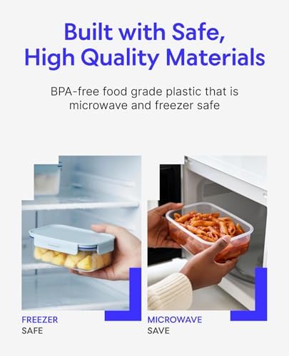 LocknLock Classic-Plus Plastic Food Storage Container | Airtight Plastic Food Storage Containers with Lids | BPA Free Stackable Food Storage for Meal Prep, Leakproof, Freezer & Dishwasher Safe, 3.8L