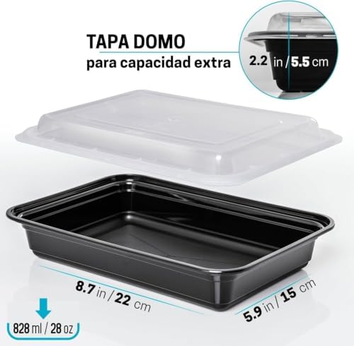 Igluu Meal Prep Containers Reusable (20 Pack) 1 Compartment – 28oz