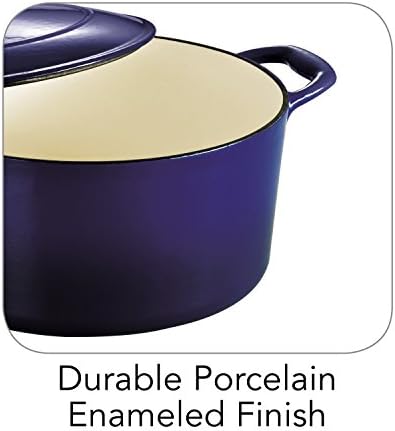 Tramontina Bestow Enameled Cast Iron 5.5-Qt Round Dutch Oven Pot with Lid