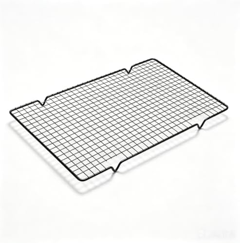 Cooling Rack Set of 1, 10" x 16" No Warp Heavy Duty Stainless Steel Baking Rack - Fits Half Sheet Pan, Oven Safe 575°F,for Baking, Roasting & Dehydrating, Dishwasher Safe