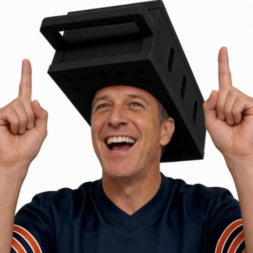 DIY Cheese Grater Hat Kit - Stress-Free 5 Min Assembly, Breathable Foam for Football Fans & Parties Black