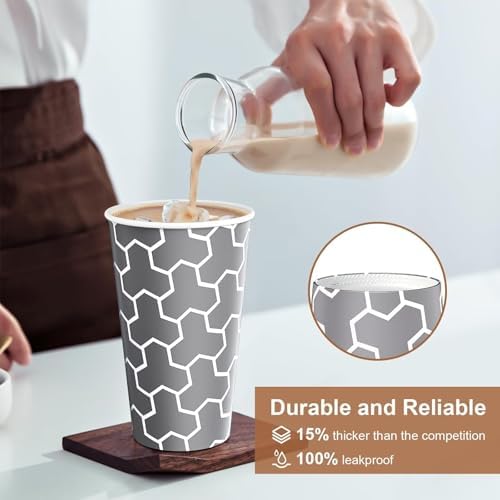 16 oz Paper Cups 180 Pack, Insulated Disposable Hot Cups