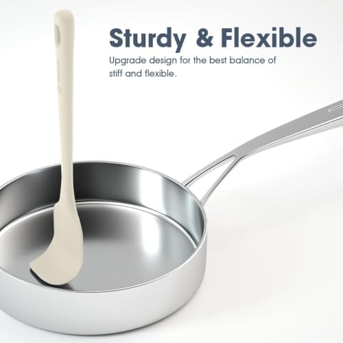 ChefAide 5 Pieces Silicone Spatulas Set, Heat Resistant Rubber Spatula