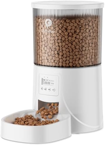 PETULTRA Automatic Cat Feeder: 4L Timed Cats Food Dispenser Programmable
