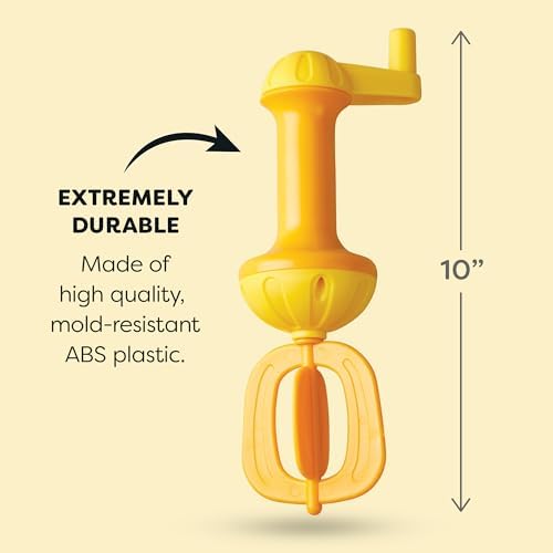 HABA Toddler Bath Toys: Bubble Bath Whisk for Sensory Play, Bubble Maker for Bathtub and Fun Beach and Water Toys for Toddlers, Yellow