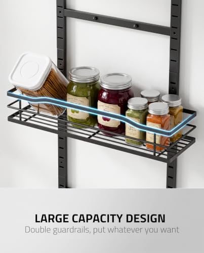 Moforoco Black 9-Tier Over The Door & Wall Mount Pantry Organizer