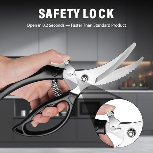 Poultry Shears Heavy Duty for Meat: Easy to Spatchcocking Kitchen Scissors