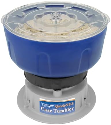 Frankford Arsenal Quick-N-EZ Vibratory Case Tumbler with Clear Viewing Lid and Durable Construction for Reloading, Cleaning and Dry Tumbling Brass Cases