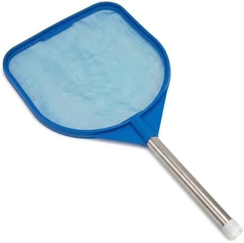 JED Pool Tools Pool Skimmer Net - Handheld Hot Tub Skimmer for Spa, Stock Tank Pool, Small Pool & Aquarium Cleaning (2 ft, Blue)