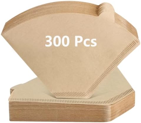 Clinuse 300Pcs #4 Cone Coffee Filters 8-12 Cup Compatible with Ninja Maker