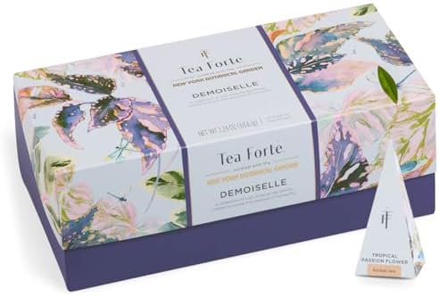 Tea Forte Tea Sampler, 20 Pyramid Infuser Bags, Premium Tea Gift Set