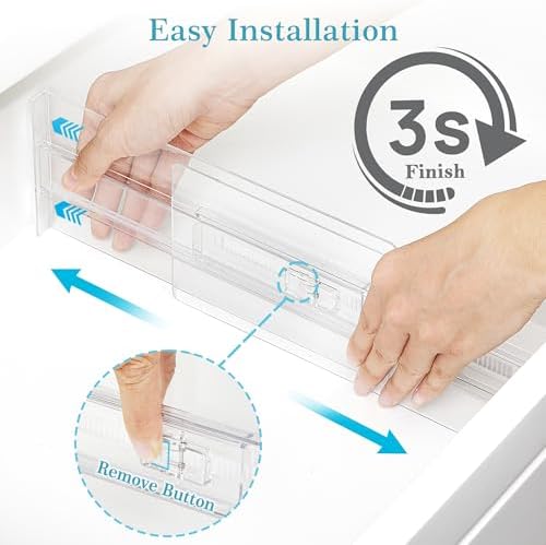 Vtopmart 4" High Drawer Dividers for Clothes, 13"-22" Adjustable, 12 pack
