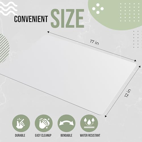 Crown Display Disposable Cutting Boards for Kitchen 300 Count White Cutting Board 12 Inch X 17.5 Inch Flexible Cutting Boards For Kitchen ~ Patent Pending ~ Recyclable Disposable Cutting Board Sheets