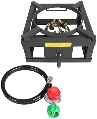 CONCORD THE WOK BLOCK 12" Single Propane Outdoor Burner with Built in Wok Ring. 45,000 BTU + Concord The Block Station. Outdoor Burner Stand