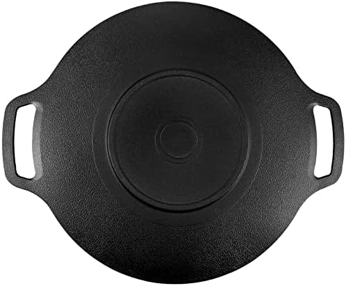 Korean Grill Pan with Nonstick 6-Layer Coating, 13" Round BBQ Griddle with Bag, Compatible for Induction, Gas Stove, Electric Cooktop, Indoor or Outdoor Grilling